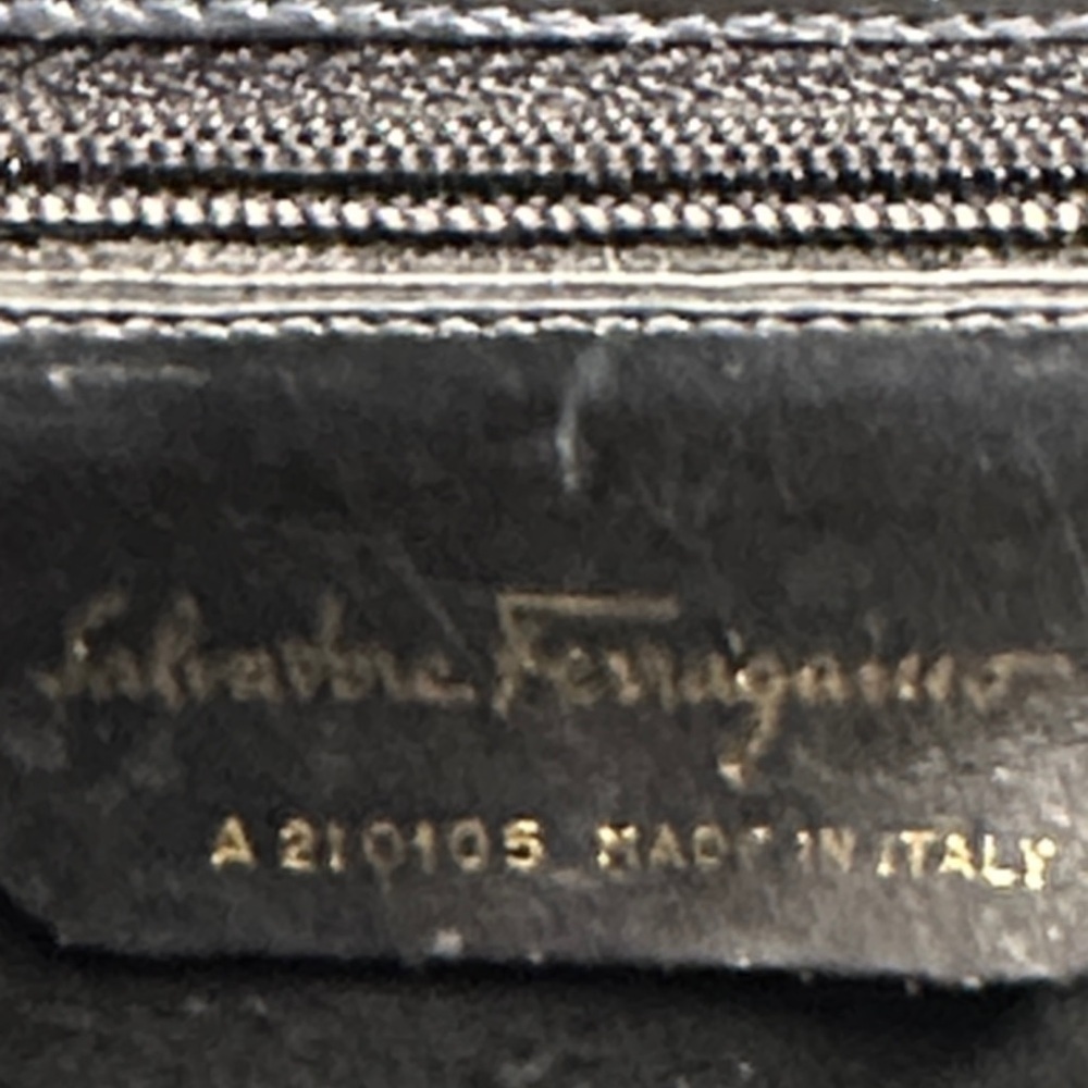 Salvatore Ferragamo Vintage Black Leather Flap Chain Link Shoulder Crossbody Bag - Picture 7 of 12
